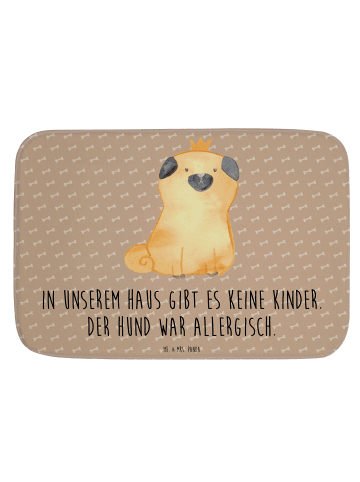 Mr. & Mrs. Panda Badematte Mops Krone mit Spruch in Hundeglück
