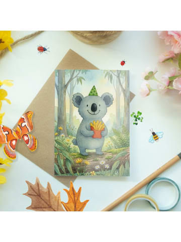 Mr. & Mrs. Panda Grußkarte Koala Pommes Design ohne Spruch in Weiß