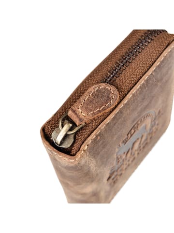 Greenburry Huntsman Geldbörse RFID Schutz Leder 10 cm brown 1
