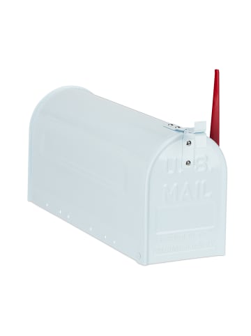 relaxdays US-Mailbox in Weiß