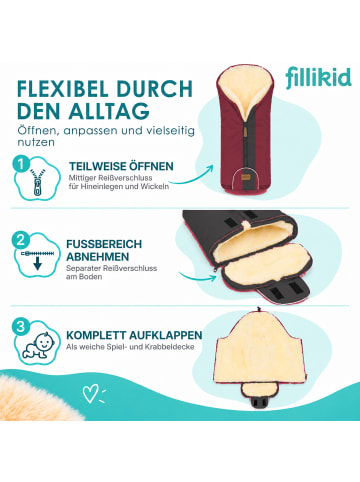 Kinderhaus Blaubär Winterfußsack Pamir TOP in Bordeaux