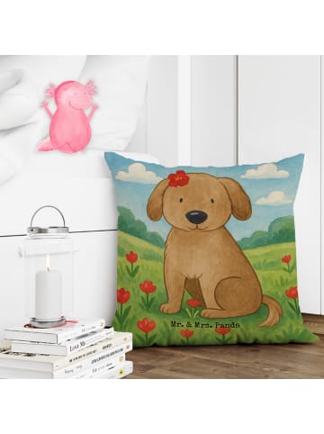 Mr. & Mrs. Panda Kopfkissen Hund Dame Design ohne Spruch in Weiß