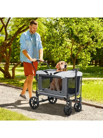 Pawhut Hundewagen 110L x 65B x 102H cm