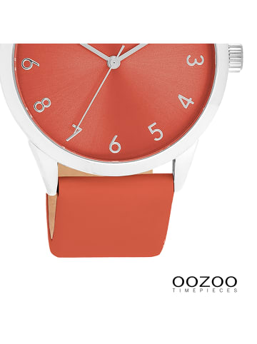 Oozoo Analog-Armbanduhr Oozoo Timepieces orange groß (ca. 40mm)