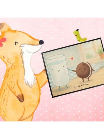 Mr. & Mrs. Panda Schreibunterlage Milch Keks Design ohne Spruch in Weiß