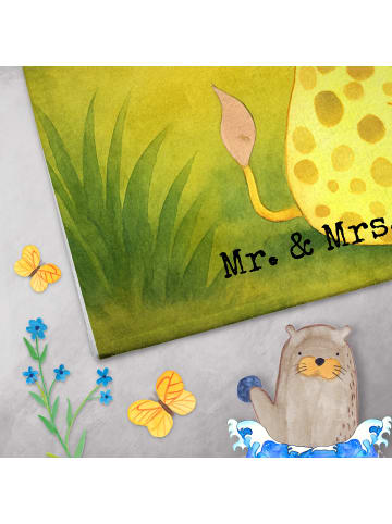 Mr. & Mrs. Panda Handtuch Giraffe Zufrieden Design mit Spruch in Weiß