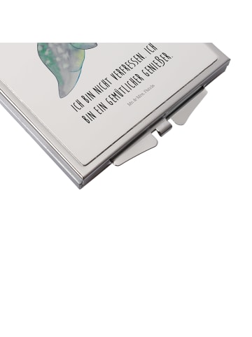 Mr. & Mrs. Panda Kosmetikspiegel Seekuh Chillen mit Spruch in Weiß