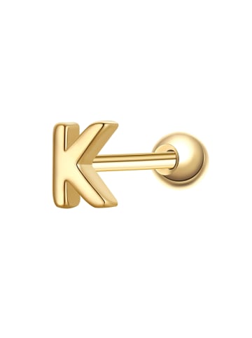Glanzstücke München Piercing Buchstabe K aus Sterling Silber in gelbgold