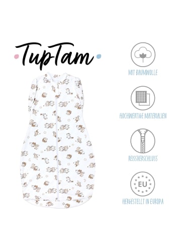 TupTam Babay Schlafsack Pucksack Round in weiß/beige