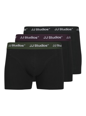 JACK & JONES Junior 3er Pack Boxershorts JACSOHO SOLID TRUNKS JNR in black
