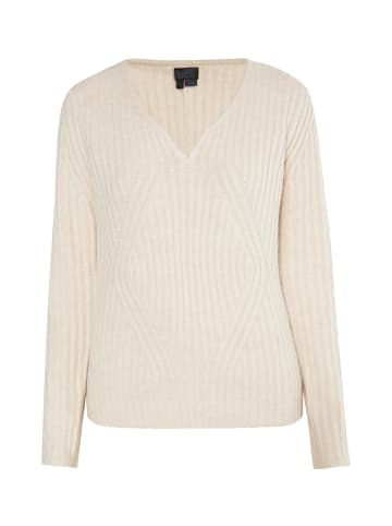 DreiMaster Damen Strickpullover in Hellbeige