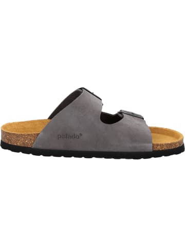 Palado Pantoletten Korfu Velours Premium Leather in Grau