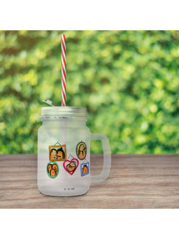 Mr. & Mrs. Panda Glas Igel Familie ohne Spruch in Transparent