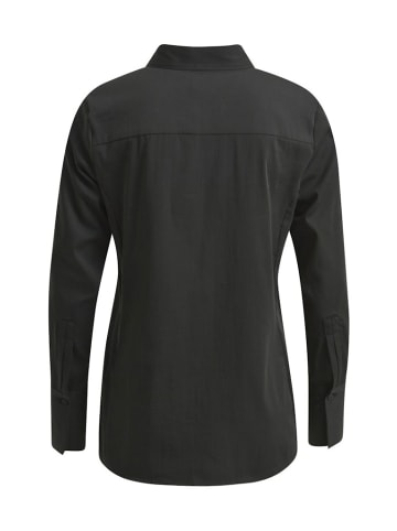 Milano Italy Knopfleisten Langarmshirt für Herren in Schwarz