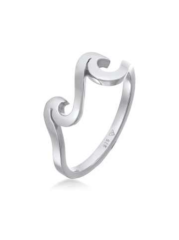 Elli Ring 925 Sterling Silber Wellen in Silber