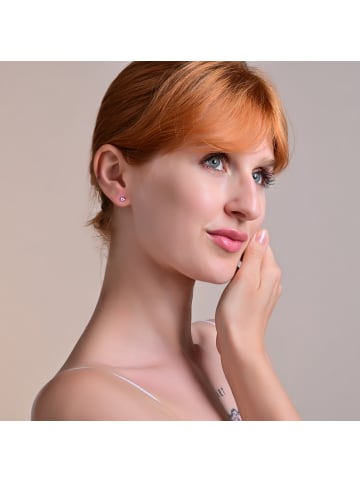 Adeliás Damen Ohrringe – Ohrstecker aus Edelstahl mit Zirkonia in silber