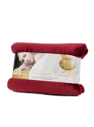 Gözze Wohndecke Cashmere-Feeling 220x240 in rot
