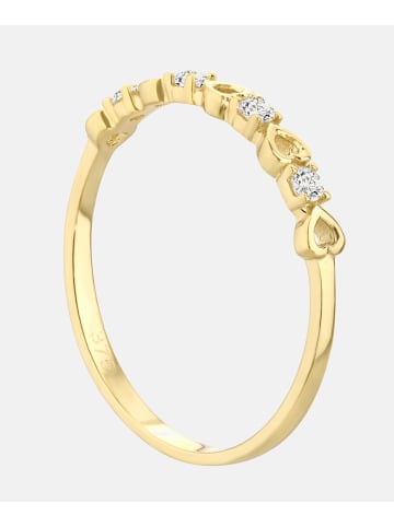 Vanlere Eternity-Ring aus 375 Gelbgold mit Zirkonia Herz-Design