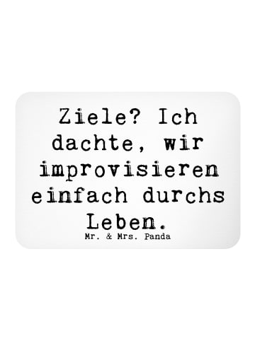 Mr. & Mrs. Panda magnet Spruch Lebensziele Improvisation mit Spruch in Weiß