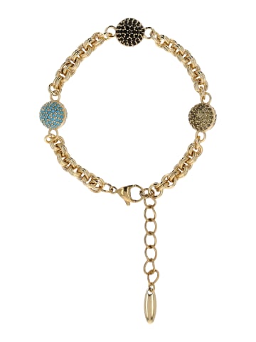 grassland Women Bracelet With Chain in Gold Turquoise Multicolor