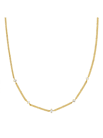 Glanzstücke München Halskette Sterling Silber Zirkonia in gelbgold
