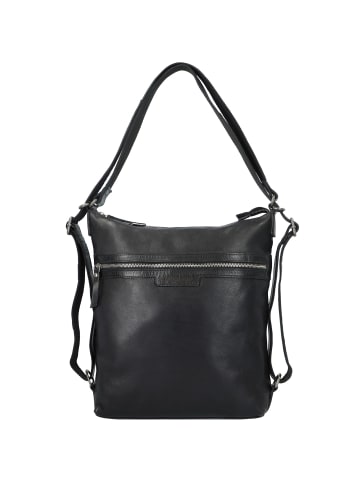 Greenburry Schultertasche Leder 29,5 cm in black