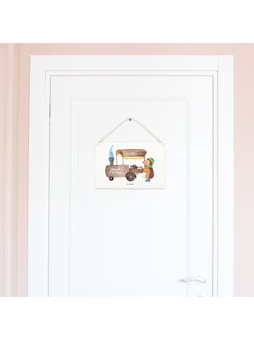 Mr. & Mrs. Panda Türschild Igel Maronen ohne Spruch in Weiß