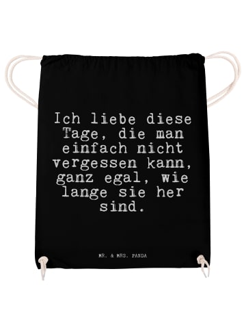 Mr. & Mrs. Panda Sportbeutel Ich liebe diese Tage,... mit Spruch in Schwarz