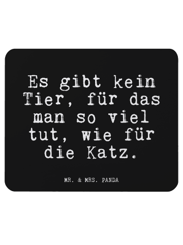 Mr. & Mrs. Panda Mauspad Es gibt kein Tier,... mit Spruch in Schwarz