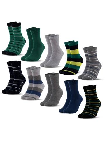 Occulto 10er Pack Bunte Socken Estilo in Grau-Blau