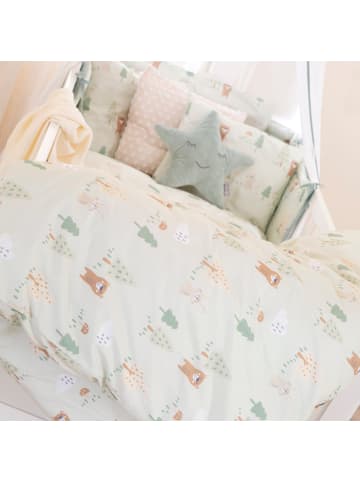 roba Bettwäsche-Set Woodland Buddies' 2-tlg, Baumwolle 100 x 135 cm - Pastellgrün