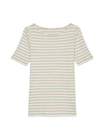 Marc O'Polo Gestreiftes T-Shirt slim in multi/ linen beige