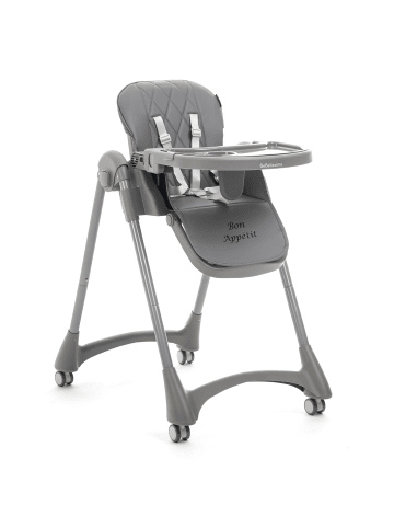 BeBelissimo Kinderhochstuhl, Babystuhl, Kombihochstuhl - Bon Appetit in Hellgrau