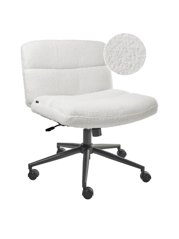 Beliani Bürostuhl CATLIN in Weiß/Schwarz - (W) 64 x (H) 80 x (L) 68 cm