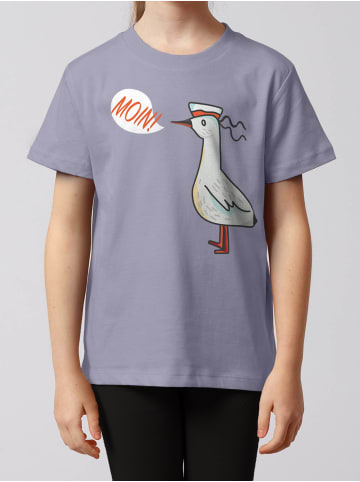 wat? Apparel T-Shirt Moin Seagull in Lavender