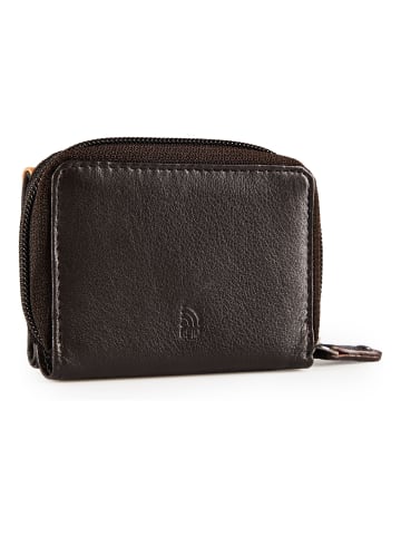 Greenburry Nappa Geldbörse RFID Schutz Leder 11 cm in brown-tan