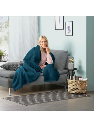 Erwin Müller Wohndecke 2er-Pack Triest in petrol