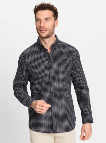 WITT WEIDEN Langarm-Hemd in grau-gemustert