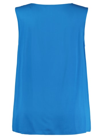 SAMOON Bluse ohne Arm in Digital Blue