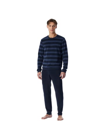 Schiesser Pyjama in Dunkelblau