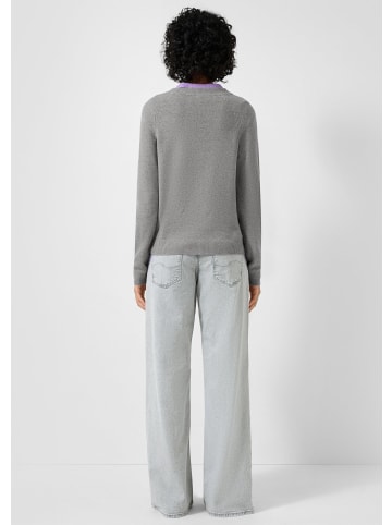QS Strickpullover in 9400_grau meliert