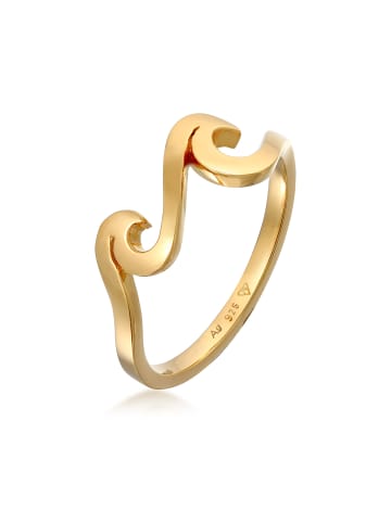 Elli Ring 925 Sterling Silber Wellen in Gold