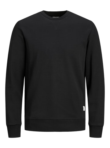Jack & Jones Basic Sweater Langarm Sweatshirt Rundhals Pullover JJEBASIC in Schwarz