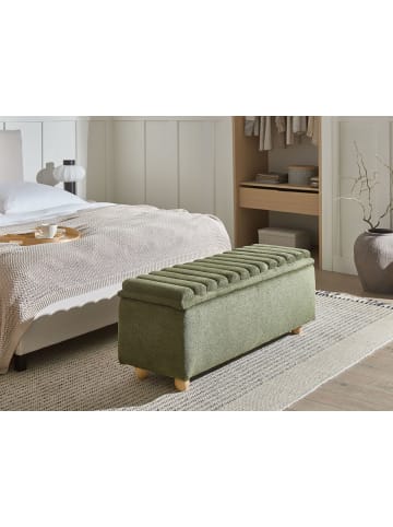 Beliani Bettbank SALIDA in Grün/Braun - (W) 115 x (H) 54 x (L) 39 cm