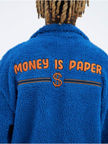 Megaman Fleecejacke Money Oversize in Blau