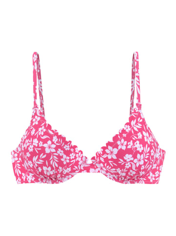 Vivance Bügel-Bikini-Top in neonpink-weiß