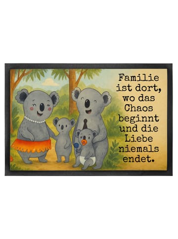 Mr. & Mrs. Panda fußmatte Koala Familie Design mit Spruch in Weiß