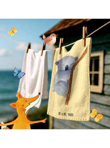 Mr. & Mrs. Panda Gästehandtücher Koalabär ohne Spruch in Gelb Pastell