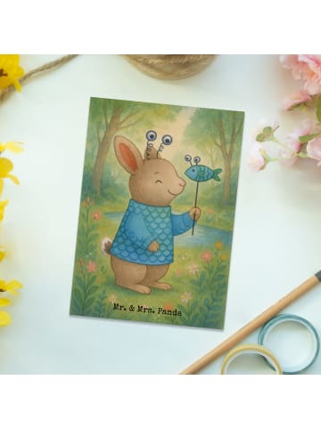 Mr. & Mrs. Panda Grußkarte Fische Astrologie Design ohne Spruch in Weiß