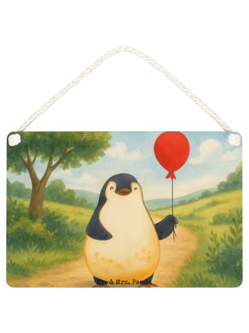 Mr. & Mrs. Panda Wanddeko Pinguin Luftballon Design ohne Spruch in Weiß